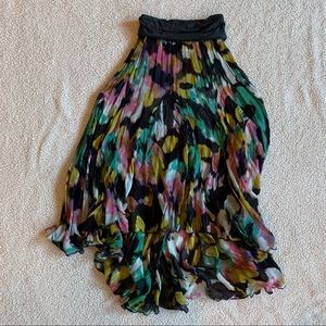 Free People Watercolors Hi-Lo Skirt XS